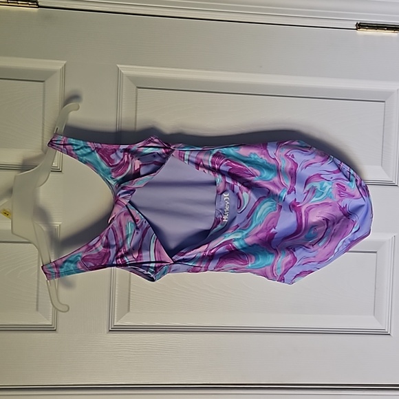 NWT Hurley Girls 1 Piece Swimsuit Size L 12-13 YRS - Picture 2 of 9